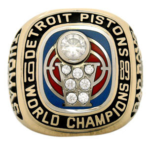1989 Detroit Pistons NBA Championship Ring