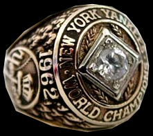 Yankees 1962 World Series Ring